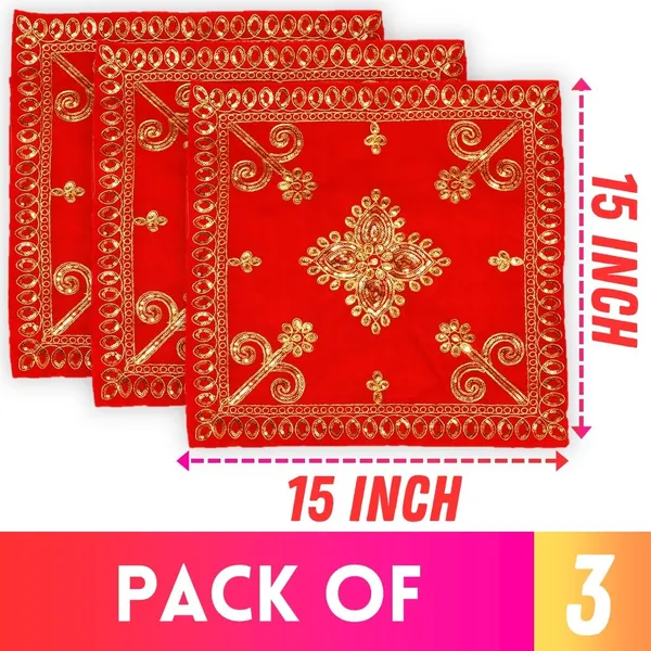 Embroidered_Red_&_Velvet_Cloth_for_Pooja_Mandir/Puja_Aasan_Kapda/Chawki_Altar_Red_Puja_Cloth_for_God_Idol,_Temple_and_Other_Puja_Rituals_-_Pack_of_3__(Size:_15_x_15_Inch)