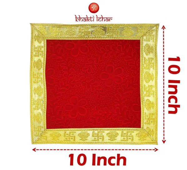 Super_Soft_Emboss_Velvet_Pooja_Aasan_Cloth/Floral_Design_Chowki_Aasan_Kapda_for_God_Idol_Sitting,_Puja_Mandir_and_Temple_-_Pack_of_1__(Size:_10_x_10_Inch)