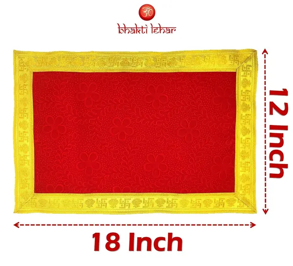 Super_Soft_Floral_Design_Emboss_Velvet_Pooja_Aasan_Cloth/Chowki_Aasan_Kapda_Mat_for_God_Idol_Sitting,_Puja_Mandir_Table_and_Temple_Shelf_-_Pack_of_2__(Size:_12_x_18_Inch)
