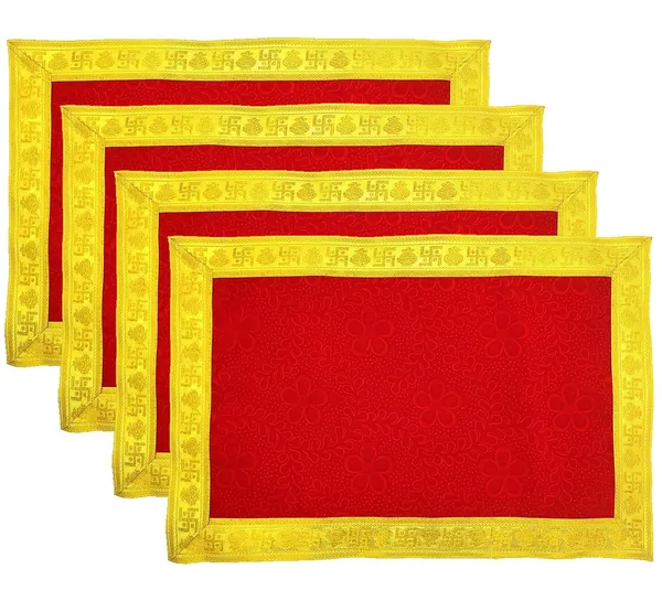 Super_Soft_Floral_Design_Emboss_Velvet_Pooja_Aasan_Cloth/Chowki_Aasan_Kapda_Mat_for_God_Idol_Sitting,_Puja_Mandir_Table_and_Temple_Shelf_-_Pack_of_4__(Size:_12_x_18_Inch)