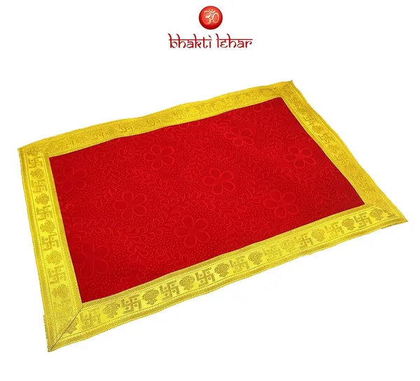 Super_Soft_Floral_Design_Emboss_Velvet_Pooja_Aasan_Cloth/Chowki_Aasan_Kapda_Mat_for_God_Idol_Sitting,_Puja_Mandir_Table_and_Temple_Shelf_-_Pack_of_4__(Size:_12_x_18_Inch)