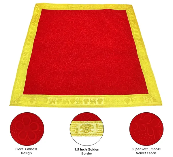 Large_Size_Soft_Emboss_Velvet_Pooja_Aasan_Cloth/Floral_Design_Chowki_Aasan_Kapda_Mat_for_God_Idol_Sitting,_Puja_Mandir_Table_and_Temple_Shelf_-_Pack_of_3__(Size:_20_x_20_Inch)