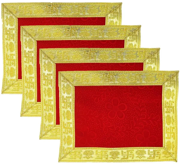 Floral_Design_Super_Soft_Emboss_Velvet_Pooja_Aasan_Cloth_/_Chowki_Aasan_Kapda_for_God_Idol_Sitting,_Puja_Mandir_and_Temple_(Pack_of_4)_(_Size:_8_x_10_Inch_)