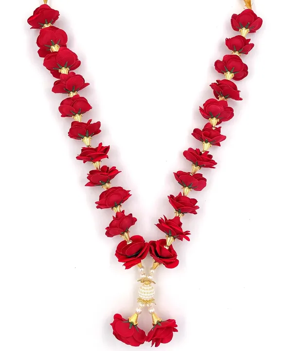 Premium_Range_Of_Pooja_Accessories__(Size:_16_Inch)_Velvet_Rose_Flower_Garland_for_Photo_Frame_and_God_Idol_|_Artificial_Pearl_Moti_Gulab_Mala_Haar