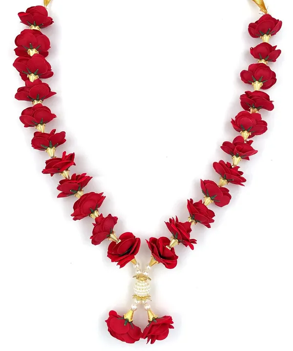 Premium_Range_Of_Pooja_Accessories__(Size:_16_Inch)_Velvet_Rose_Flower_Garland_for_Photo_Frame_and_God_Idol_|_Artificial_Pearl_Moti_Gulab_Mala_Haar