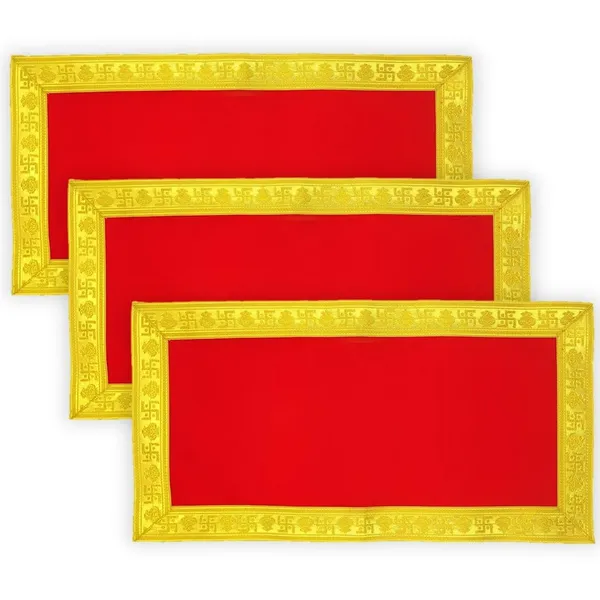 Long_Red_&_Velvet_Pooja_Aasan_Cloth/Chowki_Aasan_Kapda/Plain_Altar_Cloth_for_Puja_Mandir_and_Temple_-_Pack_of_3__(10_x_20_Inch)