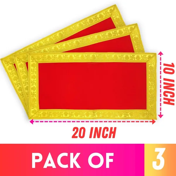 Long_Red_&_Velvet_Pooja_Aasan_Cloth/Chowki_Aasan_Kapda/Plain_Altar_Cloth_for_Puja_Mandir_and_Temple_-_Pack_of_3__(10_x_20_Inch)