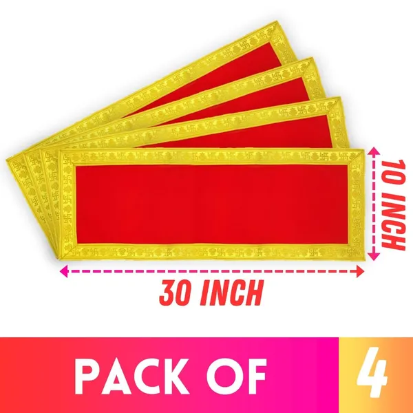 Long_Length_Red_&_Velvet_Pooja_Aasan_Cloth/Chowki_Aasan_Kapda/Big_Size_Plain_Altar_Cloth_for_Home_Mandir,_Temple_and_Pooja_Ghar_-_Pack_of_4__(10_x_30_Inch)