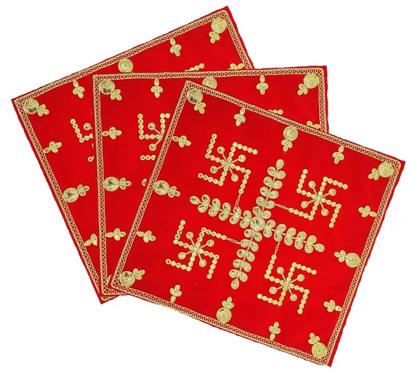 Red_&_Velvet_Swastik_Design__Pooja_Aasan_Cloth/Pooja_Aasan_Kapda/Embroidered_Puja_Chowki_Cloth_for_Home_Mandir,_Temple,_God_&_Goddess_Assan_(Size:_15"_X_15"_Inch)_(Pack_of_3)