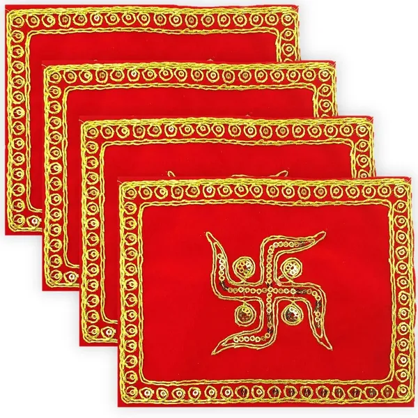 Red_&_Velvet__Small_Size_Aasan_Cloth_for_God_Pooja_and_Mandir_|_Swastik_Design_Jari_Velvet_Aasan_Chowki_Kapda_for_Home_Mandir,_Temple_and_God_Idols_-_Pack_of_4__(Size:_4_X_6_Inch)