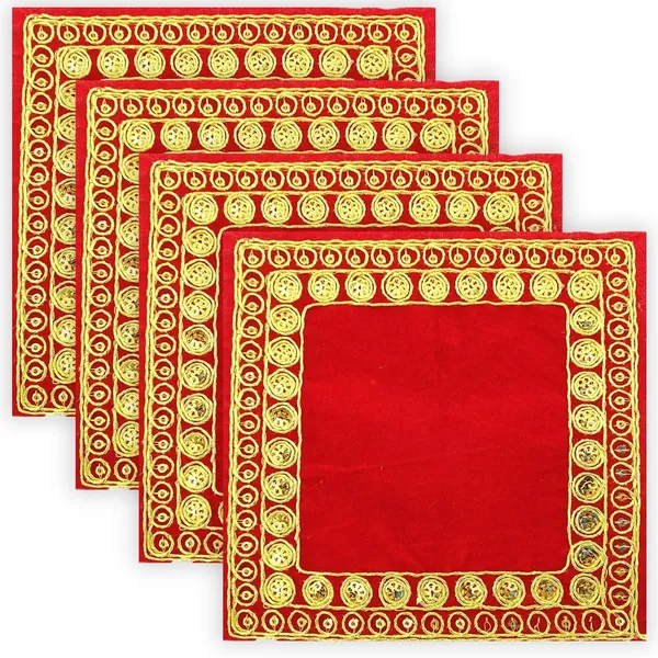 Small_Velvet_Red_Aasan_Cloth_for_God_Puja_and_Mandir_|_Embroidered_Zari_Design_Velvet_Chowki_Assan_Kapda_for_Mandir,_Temple,_God_Idols_-_Pack_of_4__(Size:_5_X_5_Inch)