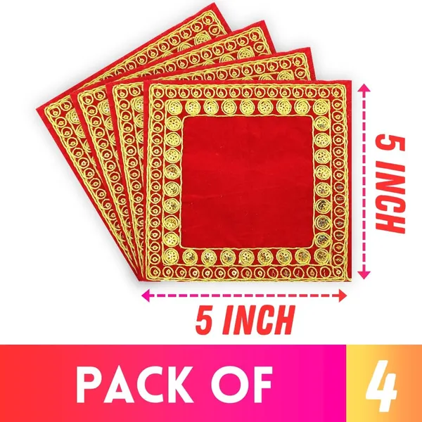 Small_Velvet_Red_Aasan_Cloth_for_God_Puja_and_Mandir_|_Embroidered_Zari_Design_Velvet_Chowki_Assan_Kapda_for_Mandir,_Temple,_God_Idols_-_Pack_of_4__(Size:_5_X_5_Inch)