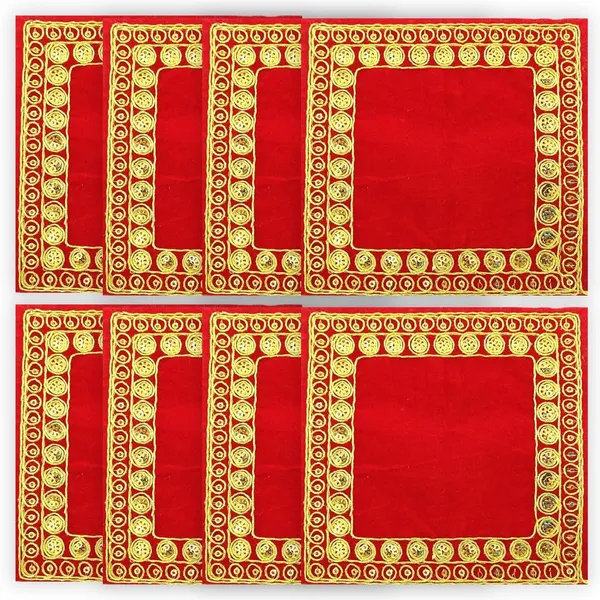 Velvet_Red__Small_Aasan_Cloth_for_God_Puja_and_Mandir_|_Embroidered_Zari_Design_Velvet_Chowki_Assan_Kapda_for_Mandir,_Temple,_God_Idols_-_Pack_of_8__(Size:_5_X_5_Inch)