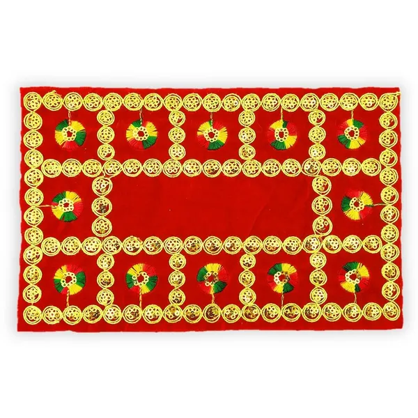 Red_Premium_Range_Of_Pooja_Accessories_EmbroideRed_&_Velvet_Pooja_Aasan_Cloth_for_God_Puja_Chowki_Mandir,_Temple_and_Bhagwan_(6"_X_9"_Inch,_)