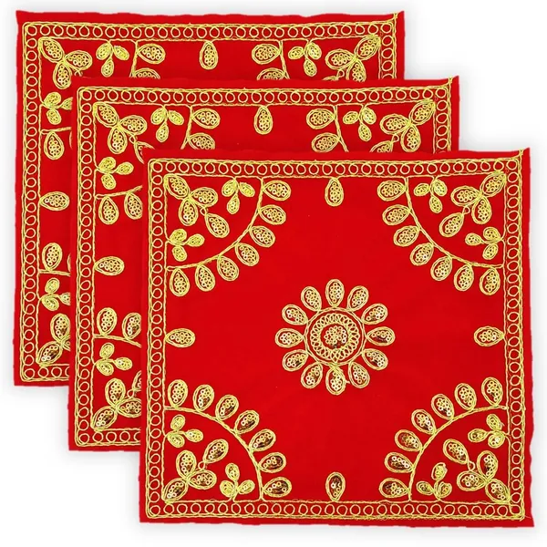 Embroidered_Red_&_Velvet_Pooja_Aasan_Cloth_for_God_/_Jari_Puja_Chowki_Kapda_for_Mandir,_Temple,_God_Assan_(Pack_of_3)__(_Size:_9"_X_9"_Inch
