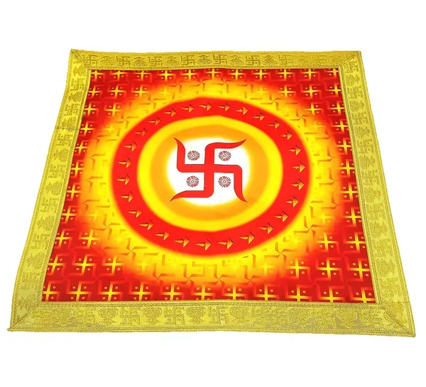 _Printed_Silk_Satin_God_Chowki_Aasan_Cloth_for_Puja_(Size:_16"_x_16"_Inch)_|_Pooja_Assan_Kapda_|_Satin_Altar_Cloth_Mat_for_Puja_Mandir,_Temple_and_Decoration_(Set_of_1)