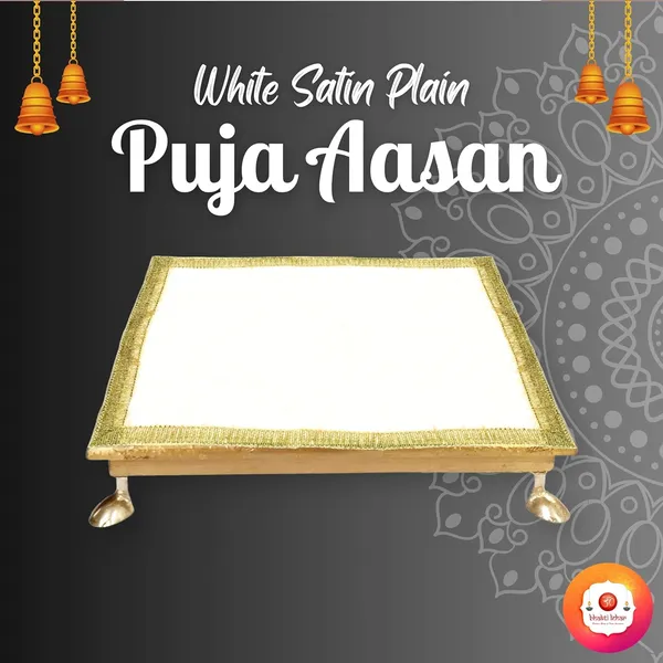 White_Satin_Pooja_Altar_Cloth_for_God_Aasan_|_Diwali_Pooja_Sartin_Altar_Cloth_Mat_for_Puja_Table,_God_Chowki_Ashan,_Temple,_Mandir_and_Multipurpose_Use_-_Pack_of_1__(1_Meter)