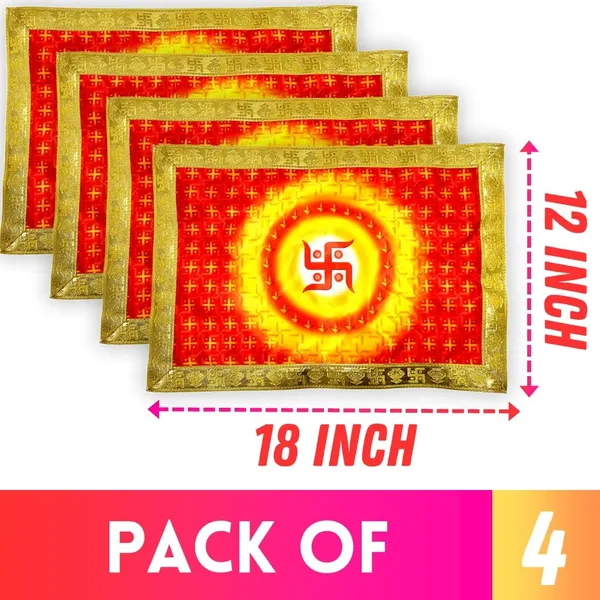 _Swastik_Printed_Satin_Pooja_Aasan_Cloth_for_God_Idol_Sitting_|_Puja_Assan_Kapda_for_Home_Mandir_and_Temple_Decoration_(12_x_18_Inch,_4)