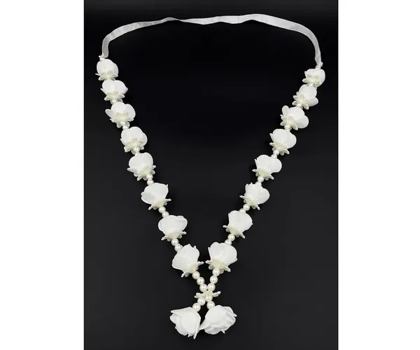 Artificial_White_Rose_Garland_for_Photo_Frame_and_God_Idol/Pearl_Moti_Gulab_Mala_Haar_for_Loved_Ones__(Size:_16_Inch)