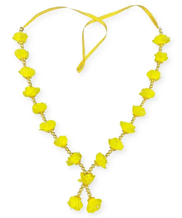 Artificial_Yellow_Foam_Rose_Flower_Garland_for_Photo_Frame_and_God_Idol/Pearl_Moti_Gulab_Mala_Haar_for_Loved_Ones__(Size:_16_Inch)