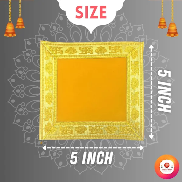 Plain_Red_&_Velvet_Pooja_Aasan_Cloth,_Chowki_Aasan_Kapda_Mat/Mini_Velvet_Altar_Cloth_for_Puja_Mandir_and_Temple_(Pack_of_5)_(5_x_5,_Yellow)__(Size:_5"_x_5"_Inch)_Small_Size