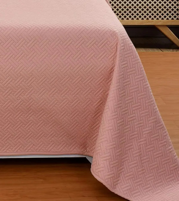 All_Weather_3_Pcs_100%_Cotton_Ultrasonic_280_Tc_Solid_King_Size_Quilted_Bed_Cover/Bedsheet_with_2_Pillow_Case_(LuxuriousBaby_90X100_Inches_254X228_cm)