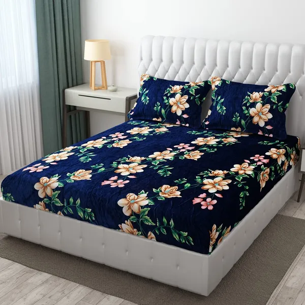 Flannel_Velvet_Double_Bedsheet_for_Double_Bed_with_2_Pillow_Covers,__Velvet_Bed_Sheet_for_Winter_Size_95x105_Inches