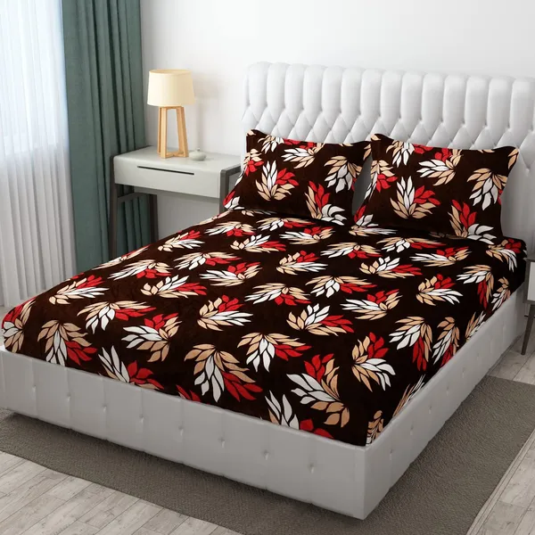 Flannel_Velvet_Double_Bedsheet_for_Double_Bed_with_2_Pillow_Covers,__Velvet_Bed_Sheet_for_Winter_Size_95x105_Inches