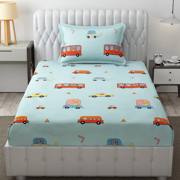Microfiber_Wrinkle_Free_Soft_for_Kids_(Single_Bed_King_Size_6X90_Inches)_Cartoon_Printed,_Single_Bed_Bus_Printed_Kids_Bedsheet_for_Boys_&_Girls_Room