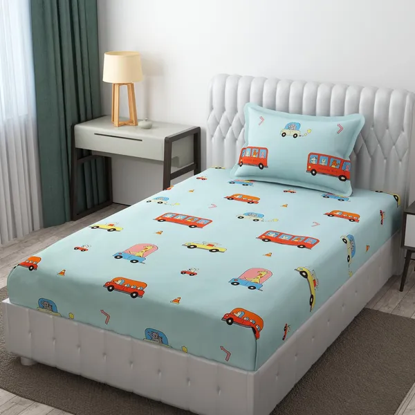 Microfiber_Wrinkle_Free_Soft_for_Kids_(Single_Bed_King_Size_6X90_Inches)_Cartoon_Printed,_Single_Bed_Bus_Printed_Kids_Bedsheet_for_Boys_&_Girls_Room