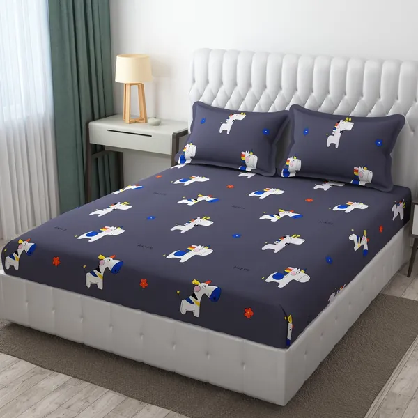 Microfiber_Wrinkle_Free_Soft_Hypoallergenic,_Cartoon_Printed,_Double_Bed_King_Size_Dog_Printed_Kids_Bedsheet_for_Boys_&_Girls_Room_(90x95_Inches)