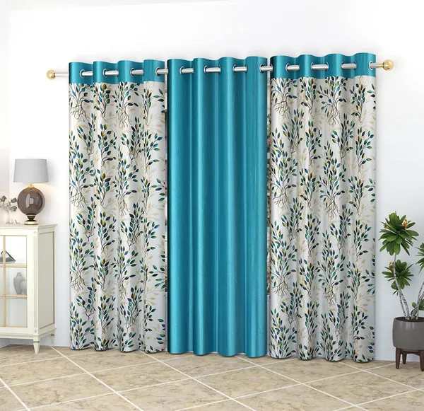 Polyester_Curtain_Set_with_Floral_Print_Suitable_for_Living_Room,_Bedroom,_Offices_Curtain_(Set_of_3)