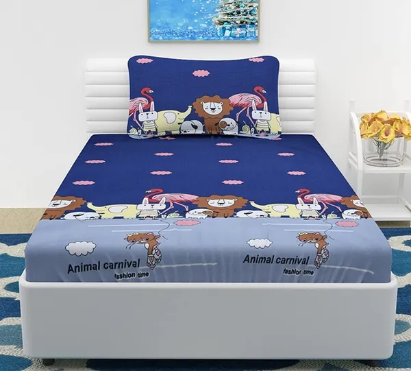 Kids_Cartoon_Kids_Animal_Carnival_Printed_bedsheet_1_Single_Bedsheet_with_1_Pillow_Cover_Size_60_inch_x_90_inch