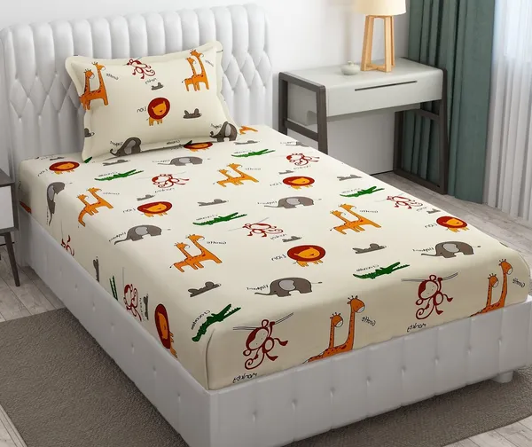 Kids_Cartoon_Beautiful_Base_Crocodile_Print_bedsheet_1_Single_Bedsheet_with_1_Pillow_Cover_Size_60_inch_x_90_inch