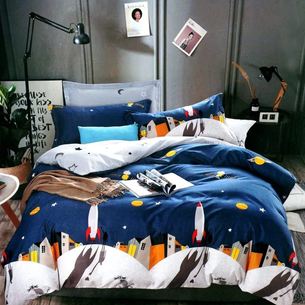 Kids_Cartoon_Rocket_Print_Bedsheet_1_Double_Bedsheet_with_2_Pillow_Covers_Size_90_inch_x_100_inch