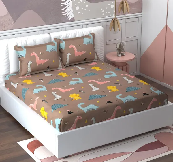 Kids_Cartoon_Dinasour_Printed_1_Double_Bedsheet_with_2_Pillow_Covers_Size_90_inch_x_100_inch