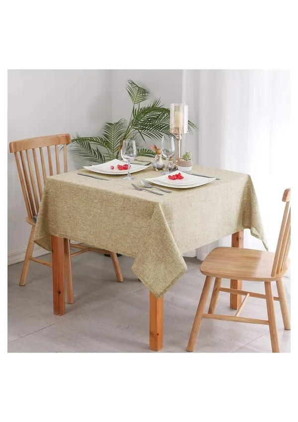 Washable_Jute_Fabric_Solid_Square_Table_Cover_Heat_Resistant_Table_Cover_for_Home,_Restaurant_Table/Dining_Table_2_Seater_40_x_40_inches