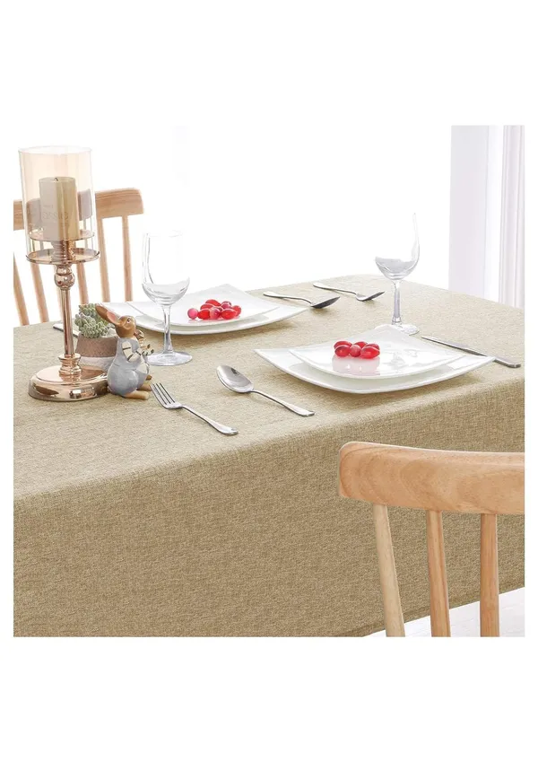 Washable_Jute_Fabric_Solid_Square_Table_Cover_Heat_Resistant_Table_Cover_for_Home,_Restaurant_Table/Dining_Table_4_Seater_50_x_50_inches