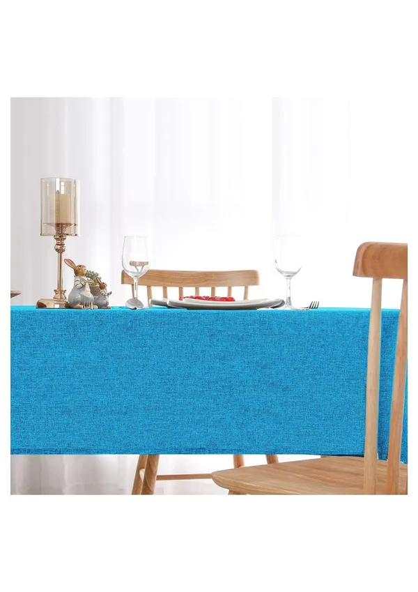 Washable_Jute_Fabric_Solid_Square_Table_Cover_Heat_Resistant_Table_Cover_for_Home,_Restaurant_Table/Dining_Table_6_Seater_50_x_90_inches
