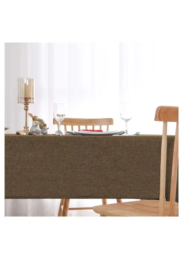 Washable_Jute_Fabric_Solid_Square_Table_Cover_Heat_Resistant_Table_Cover_for_Home,_Restaurant_Table/Dining_Table_4_Seater_40_x_60_inches