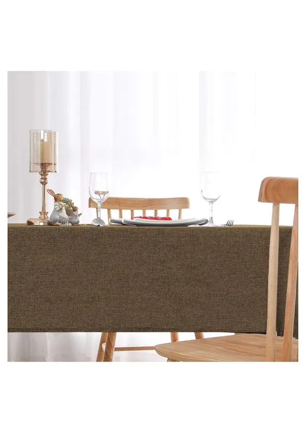 Washable_Jute_Fabric_Solid_Square_Table_Cover_Heat_Resistant_Table_Cover_for_Home,_Restaurant_Table/Dining_Table_4_Seater_50_x_50_inches