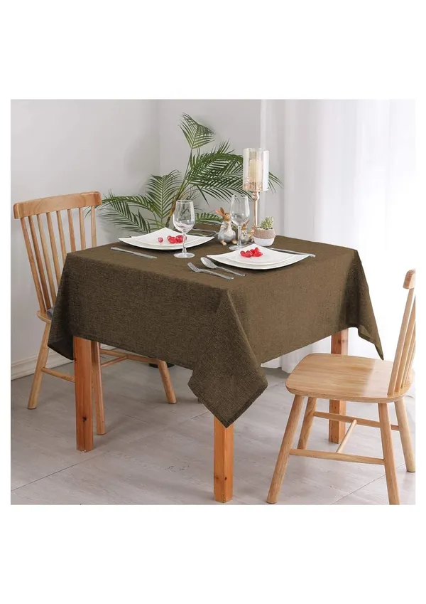 Washable_Jute_Fabric_Solid_Square_Table_Cover_Heat_Resistant_Table_Cover_for_Home,_Restaurant_Table/Dining_Table_6_Seater_50_x_75_inches