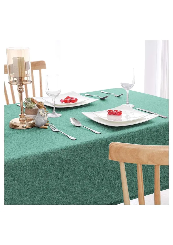 Washable_Jute_Fabric_Solid_Square_Table_Cover_Heat_Resistant_Table_Cover_for_Home,_Restaurant_Table/Dining_Table_8_Seater_50_x_110_inches