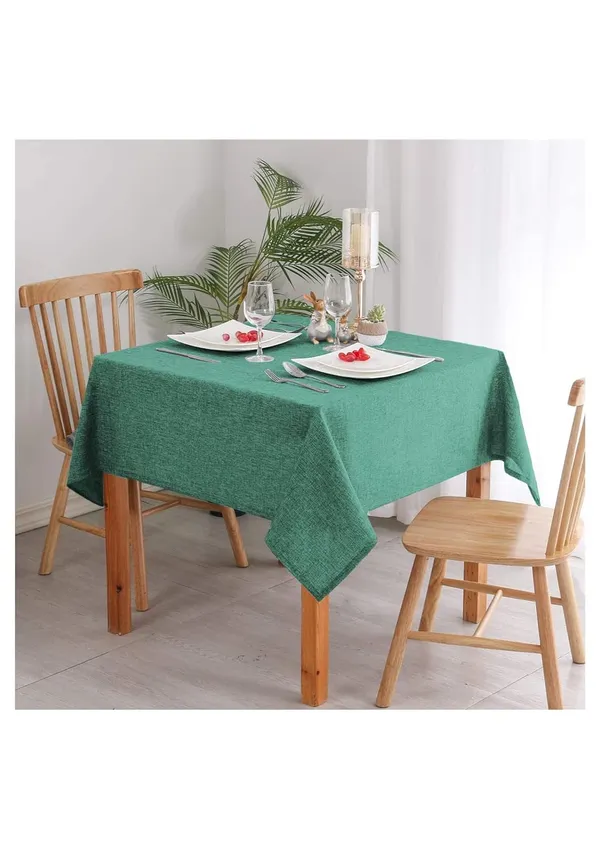 Washable_Jute_Fabric_Solid_Square_Table_Cover_Heat_Resistant_Table_Cover_for_Home,_Restaurant_Table/Dining_Table_4_Seater_50_x_50_inches