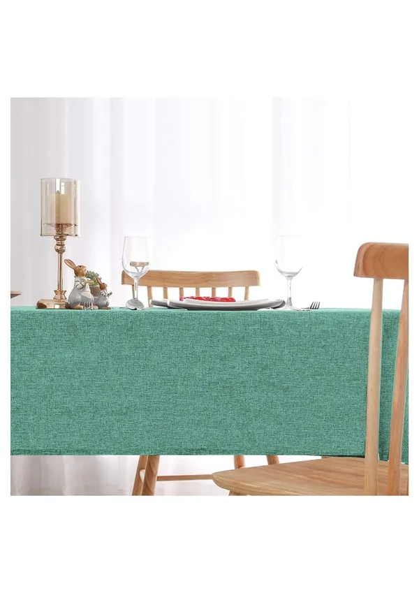 Washable_Jute_Fabric_Solid_Square_Table_Cover_Heat_Resistant_Table_Cover_for_Home,_Restaurant_Table/Dining_Table_6_Seater_50_x_75_inches