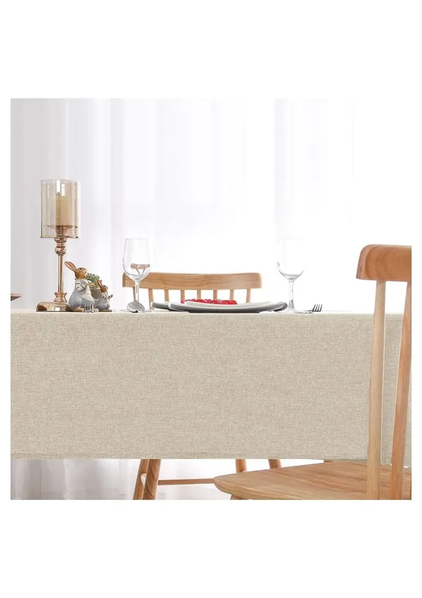 Washable_Jute_Fabric_Solid_Square_Table_Cover_Heat_Resistant_Table_Cover_for_Home,_Restaurant_Table/Dining_Table_4_Seater_50_x_50_inches