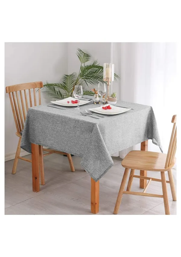 Washable_Jute_Fabric_Solid_Square_Table_Cover_Heat_Resistant_Table_Cover_for_Home,_Restaurant_Table/Dining_Table_4_Seater_50_x_60_inches