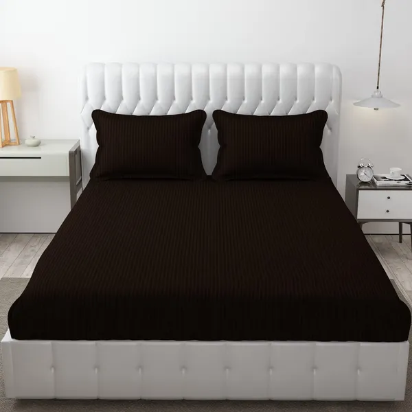 Plain_Stripe_bedsheet_1_Double_Bedsheet_with_2_Pillow_Covers_Size_108_inch_x_108_inch