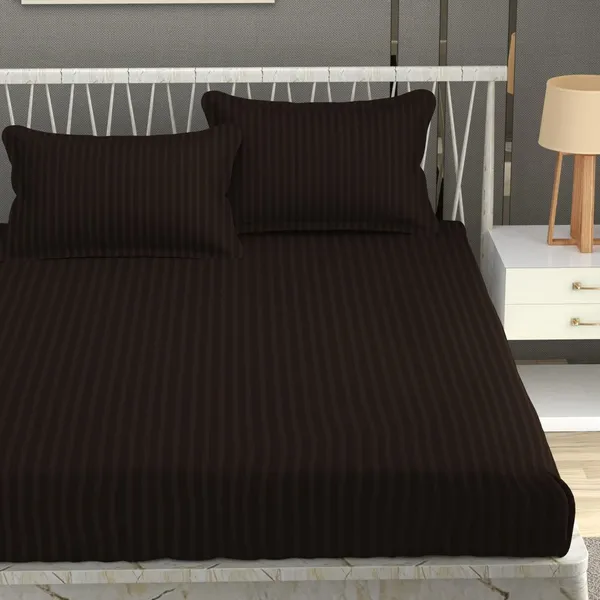 Plain_Stripe_bedsheet_1_Single_Bedsheet_with_1_Pillow_Cover_Size_60_inch_x_90_inch