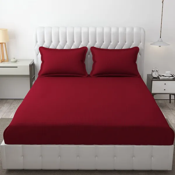 Plain_Stripe_bedsheet_1_Double_Bedsheet_with_2_Pillow_Covers_Size_108_inch_x_108_inch